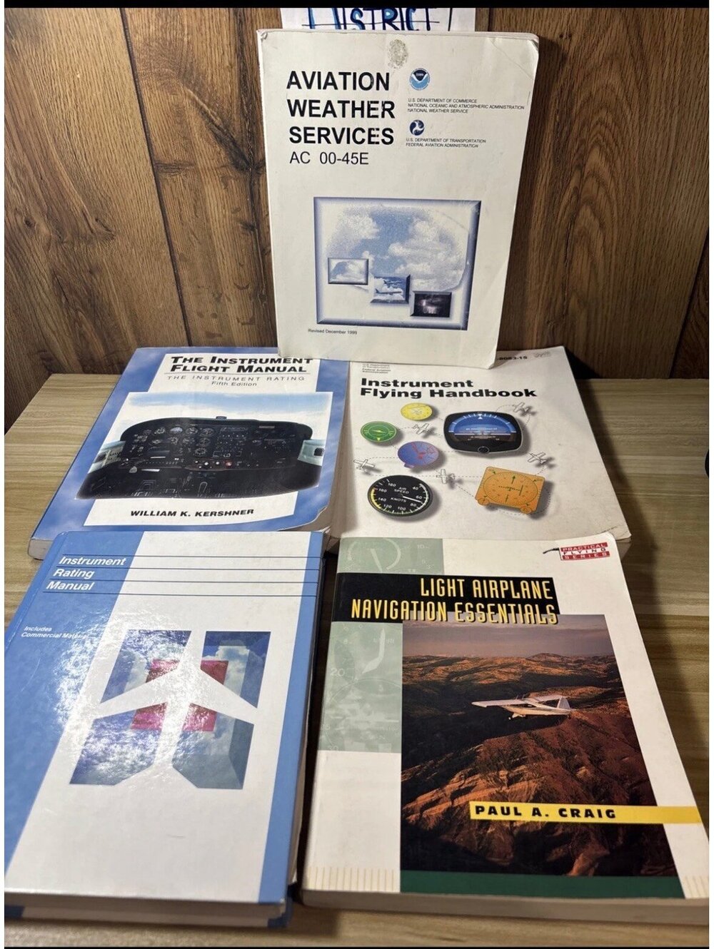 Lot Of 5 Aviation Training/Pilot’s Instrument & Navigate Flying Training Manuals